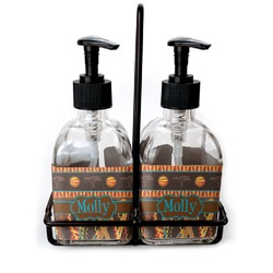 African Lions & Elephants Glass Soap & Lotion Bottles (Personalized)