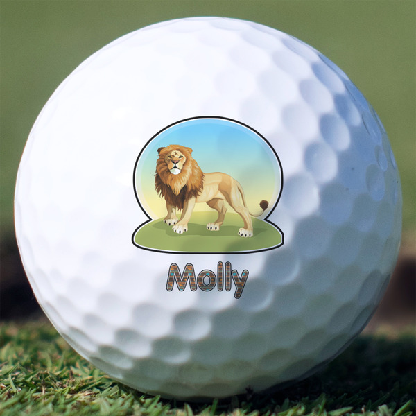 Custom African Lions & Elephants Golf Balls - Titleist Pro V1 - Set of 3 (Personalized)