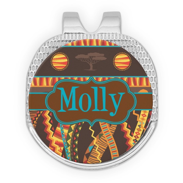 African Lions & Elephants Golf Ball Hat Marker Hat Clip