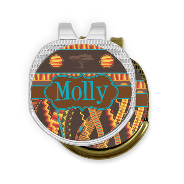 African Lions & Elephants Golf Ball Marker Hat Clip - PARENT/MAIN