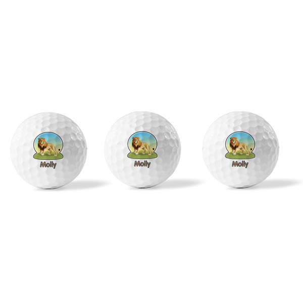 African Lions & Elephants Golf Balls - Generic - Set of 3 - APPROVAL