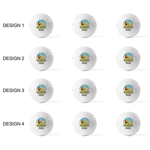 African Lions & Elephants Golf Balls - Titleist - Set of 12 - APPROVAL