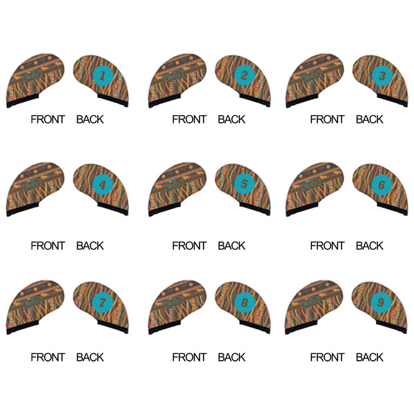 African Lions & Elephants Golf Club Covers - APPROVAL (set of 9)
