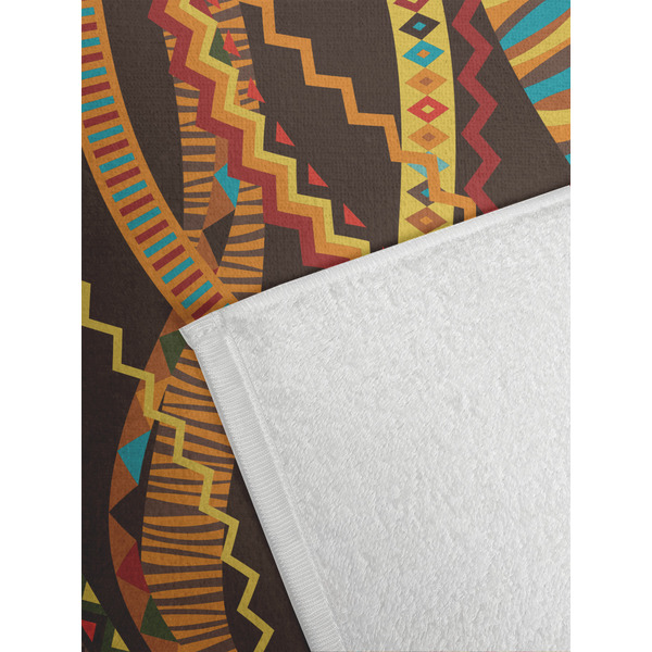 African Lions & Elephants Golf Towel - Detail