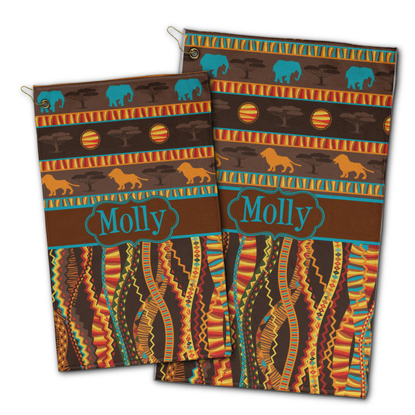 African Lions & Elephants Golf Towel - PARENT (small and large)