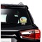 African Lions & Elephants Graphic Car Decal (On Car Window)