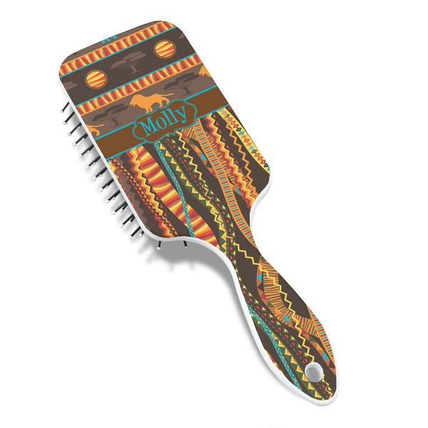 African Lions & Elephants Hair Brush - Angle View