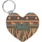 African Lions & Elephants Heart Plastic Keychain w/ Name or Text