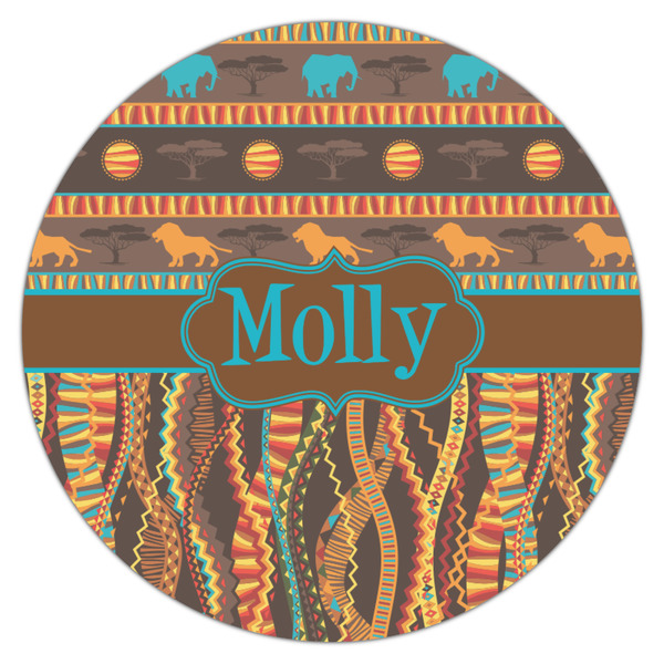 African Lions & Elephants Icing Circle - Medium - Single