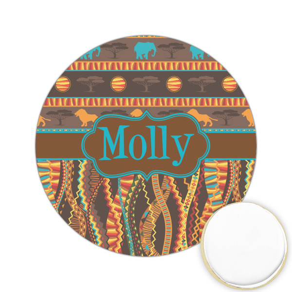 Custom African Lions & Elephants Printed Cookie Topper - 2.15" (Personalized)