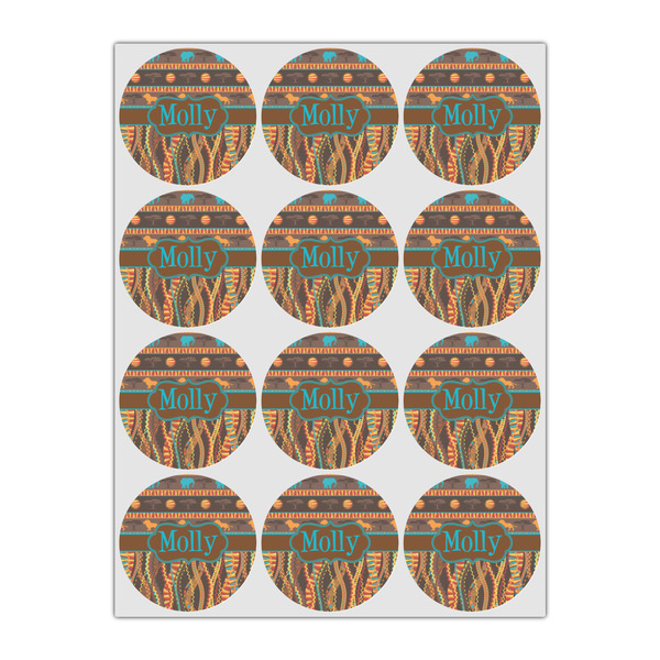 African Lions & Elephants Icing Circle - Small - Set of 12