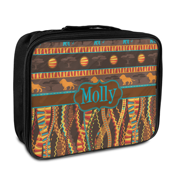 Custom African Lions & Elephants Insulated Lunch Bag (Personalized)