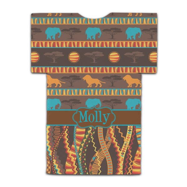 African Lions & Elephants Jersey Bottle Cooler - BACK (flat)