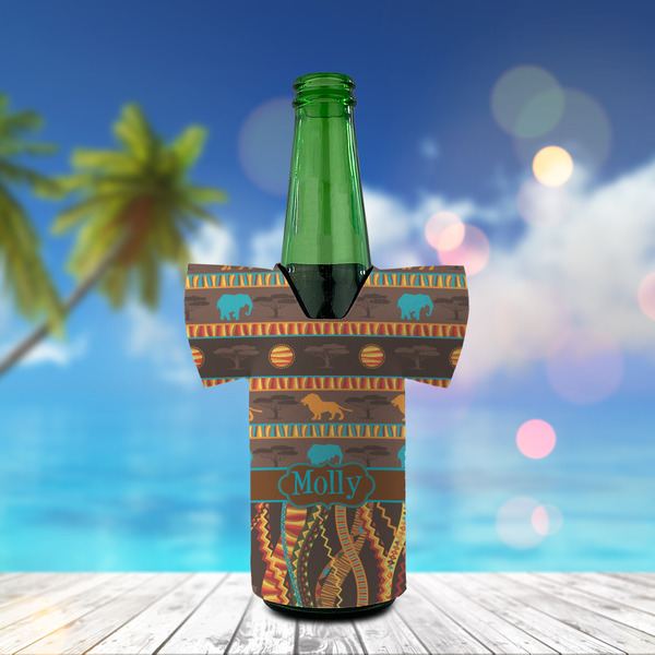African Lions & Elephants Jersey Bottle Cooler - LIFESTYLE