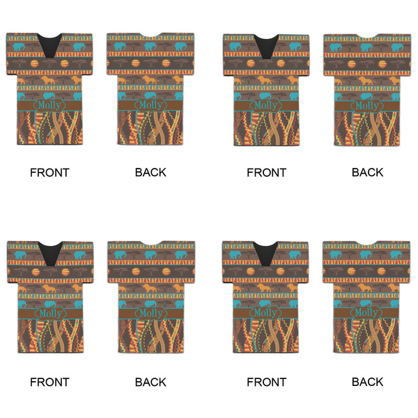 African Lions & Elephants Jersey Bottle Cooler - Set of 4 - APPROVAL