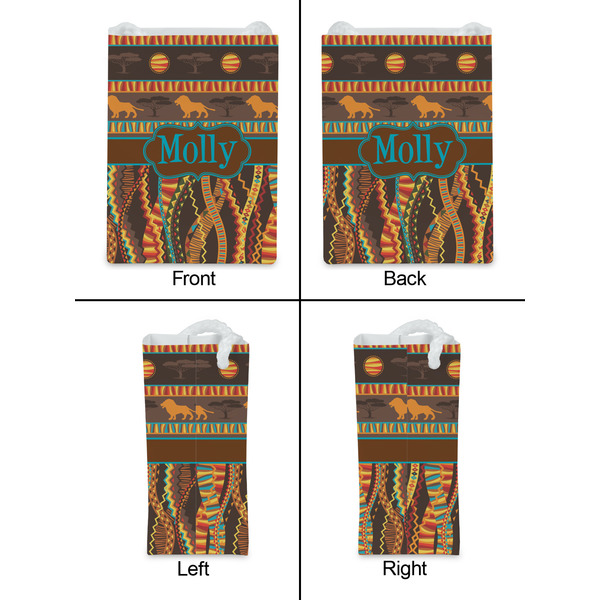 African Lions & Elephants Jewelry Gift Bag - Gloss - Approval