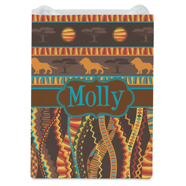 African Lions & Elephants Jewelry Gift Bag - Matte - Front