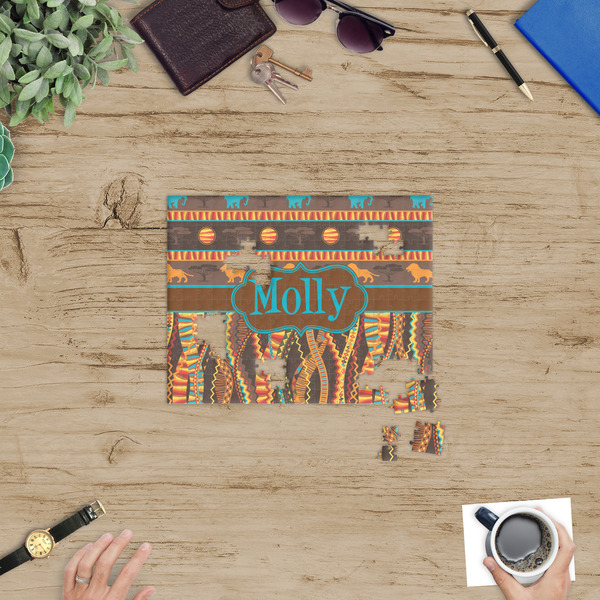 African Lions & Elephants Jigsaw Puzzle 252 Piece - In Context