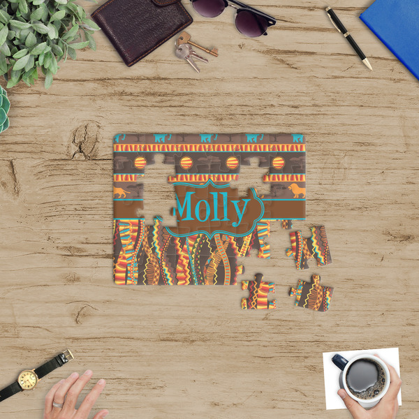 African Lions & Elephants Jigsaw Puzzle 30 Piece - In Context