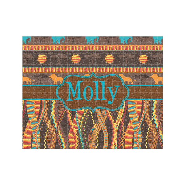 Custom African Lions & Elephants 500 pc Jigsaw Puzzle (Personalized)