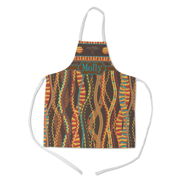Custom African Lions & Elephants Kid's Apron w/ Name or Text