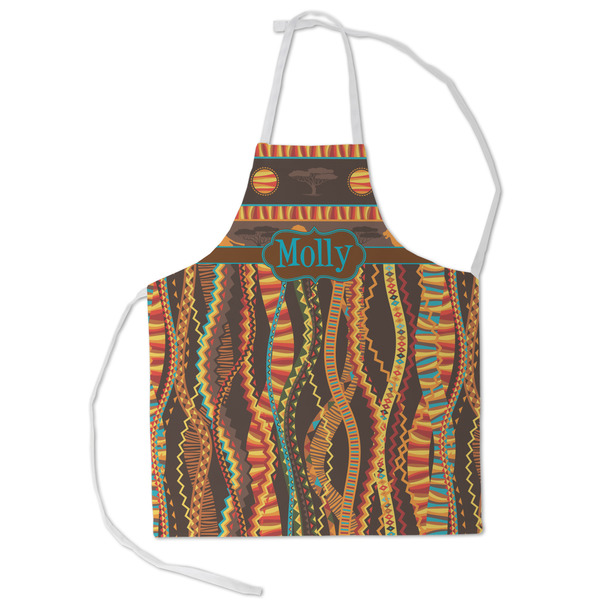 Custom African Lions & Elephants Kid's Apron - Small (Personalized)