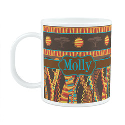 African Lions & Elephants Plastic Kids Mug (Personalized)