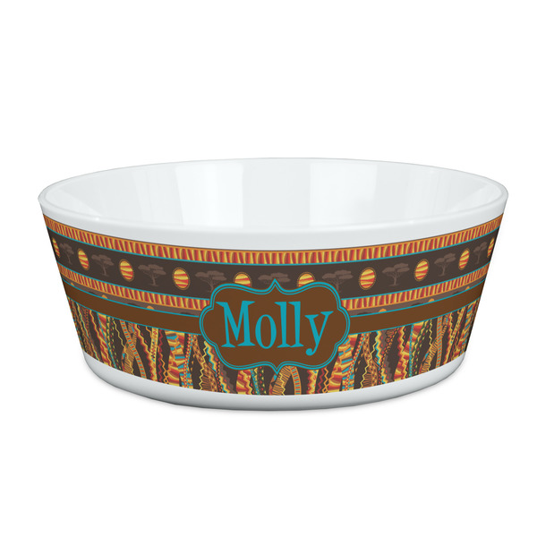 Custom African Lions & Elephants Kid's Bowl (Personalized)