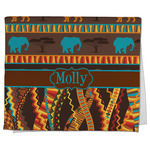 African Lions & Elephants Kitchen Towel - Poly Cotton w/ Name or Text