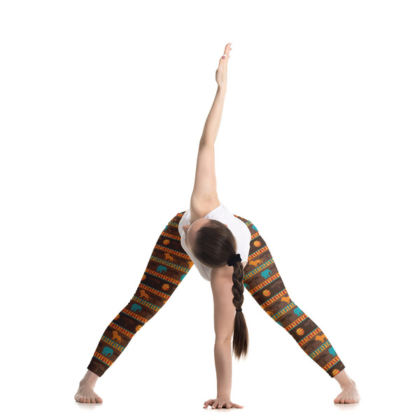 African Lions & Elephants Ladies Leggings - LIFESTYLE