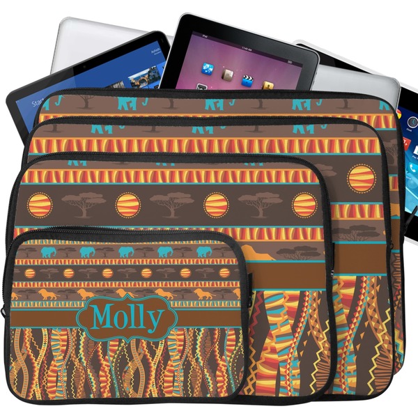 African Lions & Elephants Laptop Case Sizes