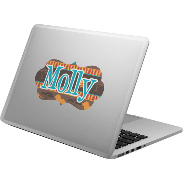 Custom African Lions & Elephants Laptop Decal (Personalized)