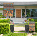 African Lions & Elephants Large Garden Flag - Double Sided (Personalized)