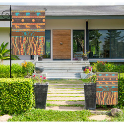 African Lions & Elephants Large Garden Flag - Single Sided (Personalized)