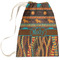 African Lions & Elephants Large Laundry Bag - Front View