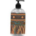 African Lions & Elephants Plastic Soap / Lotion Dispenser (16 oz - Large - Black) (Personalized)