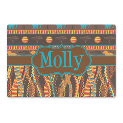 African Lions & Elephants Large Rectangle Car Magnet (Personalized)