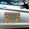 African Lions & Elephants Large Rectangle Car Magnets- In Context