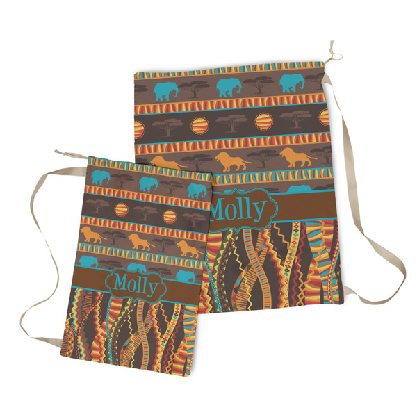 African Lions & Elephants Laundry Bag - Both Bags