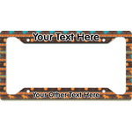 African Lions & Elephants License Plate Frame (Personalized)