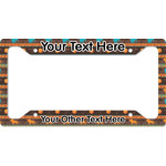 African Lions & Elephants License Plate Frame - Style A (Personalized)