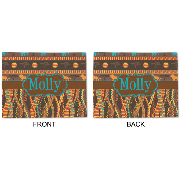 African Lions & Elephants Linen Placemat - APPROVAL (double sided)