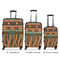 African Lions & Elephants Luggage Bags all sizes - With Handle