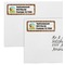 African Lions & Elephants Mailing Labels - Double Stack Close Up
