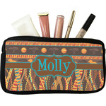 African Lions & Elephants Makeup / Cosmetic Bag - Small (Personalized)