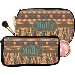 African Lions & Elephants Makeup / Cosmetic Bag (Personalized)
