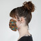 African Lions & Elephants Mask - Side View on Girl