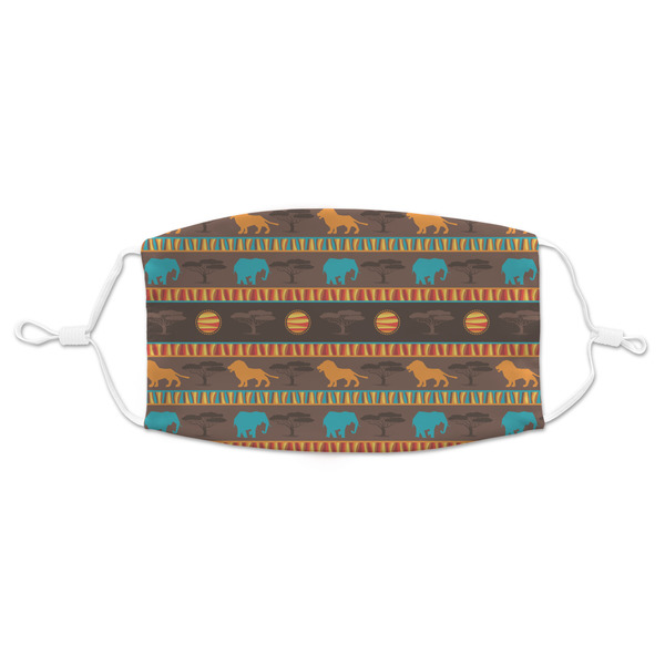 Custom African Lions & Elephants Adult Cloth Face Mask - Standard