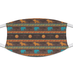 African Lions & Elephants Cloth Face Mask (T-Shirt Fabric)