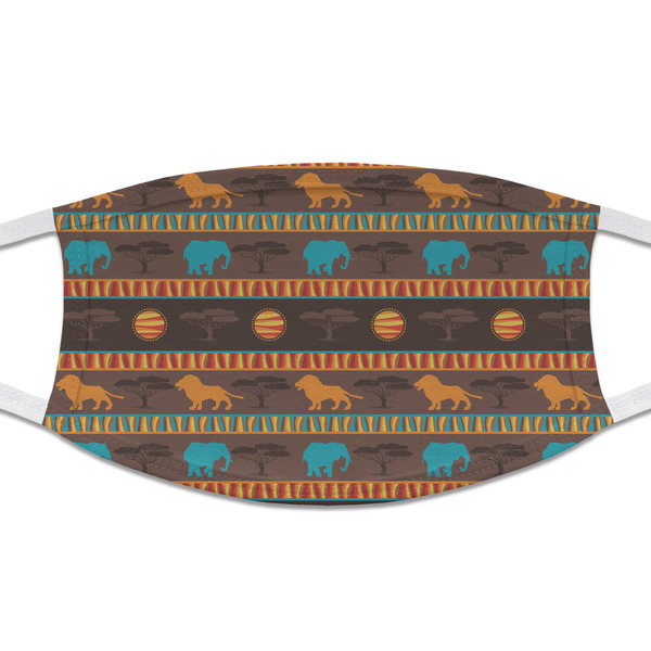 Custom African Lions & Elephants Cloth Face Mask (T-Shirt Fabric)